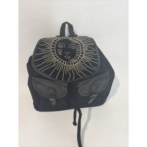 Earthbound Trading Co Backpack Boho Hippie Pockets Adjustable Straps embroidered